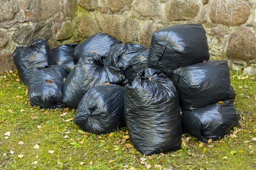 Variety of construction waste materials
